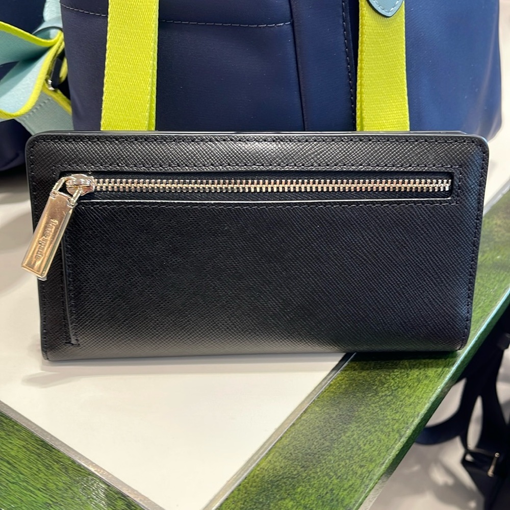 Kate Spade Madison Large Slim Bifold Wallet
Black 
NWT - Picture 8 of 16